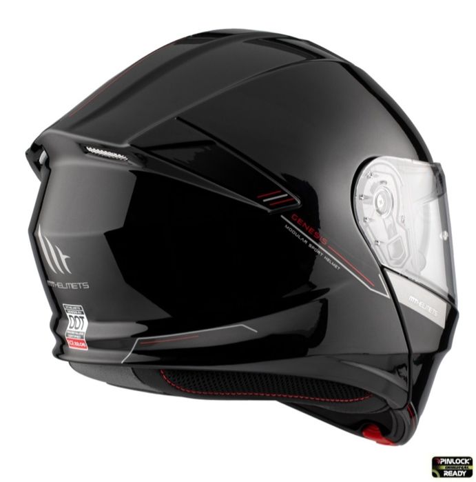 Casca moto modulabila flip-up MT Genesis negru lucios S, M, L, XL, 2XL