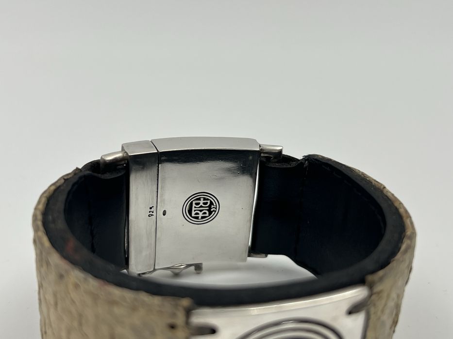 Buddha to Buddha гривна от сребро питон и телешки бокс