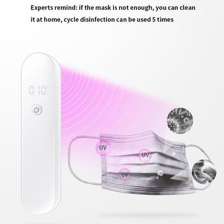 Lampa sterilizare UVC Led, mini, portabila, uz casnic, baterie 500mAh