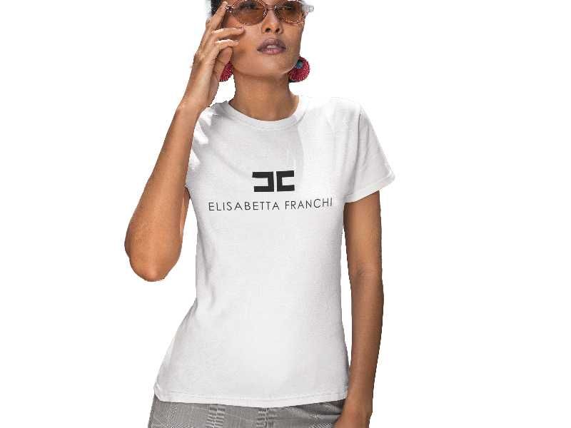 Тениска Elisabetta Franchi принт Всички размери