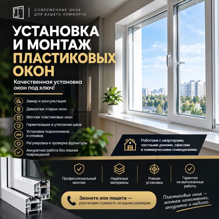 Пластиковые окана, витражи
