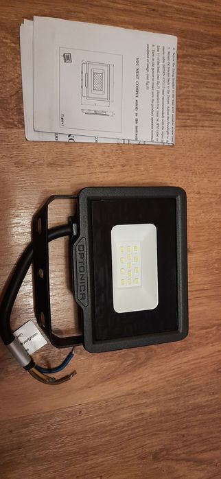 Proiector Led 10W,800 lm,lumina rece,6000 K,Aluminiu,negru,IP65,Nou