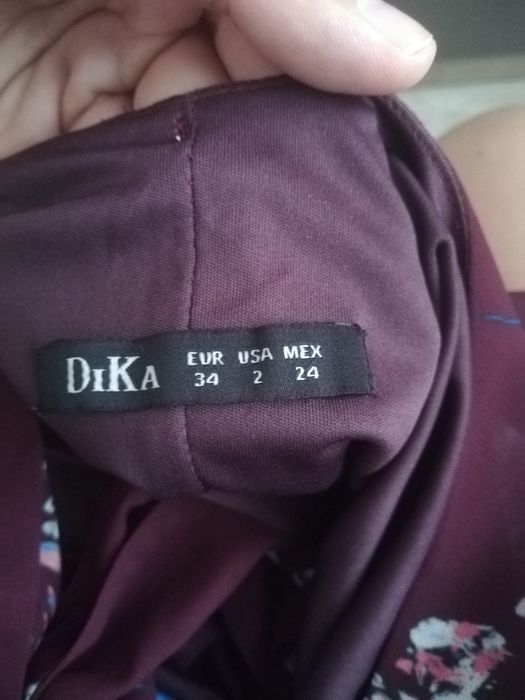 Рокля Дика/Dika в цвят бордо