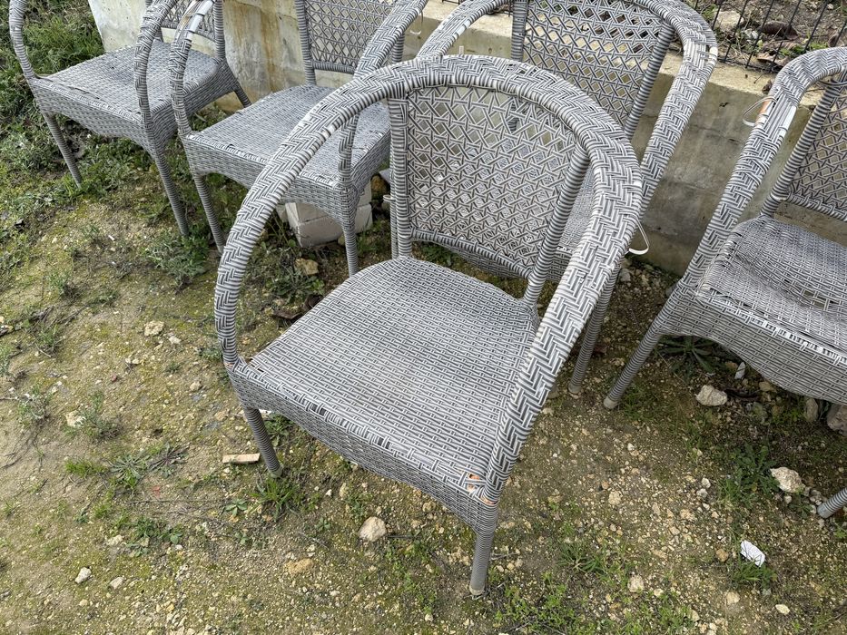 Ратанови столове 5 броя