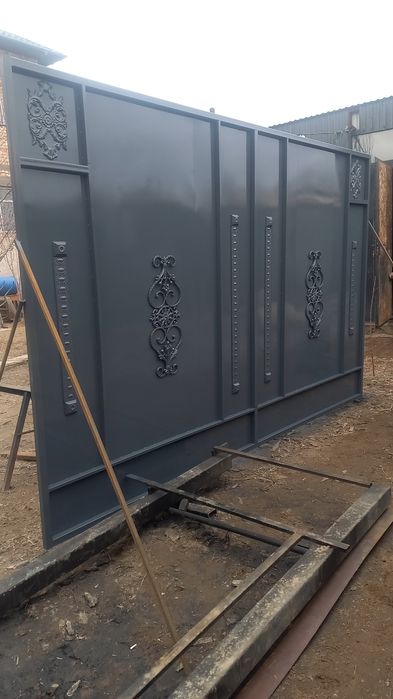 Покраска вароты дверы навесы