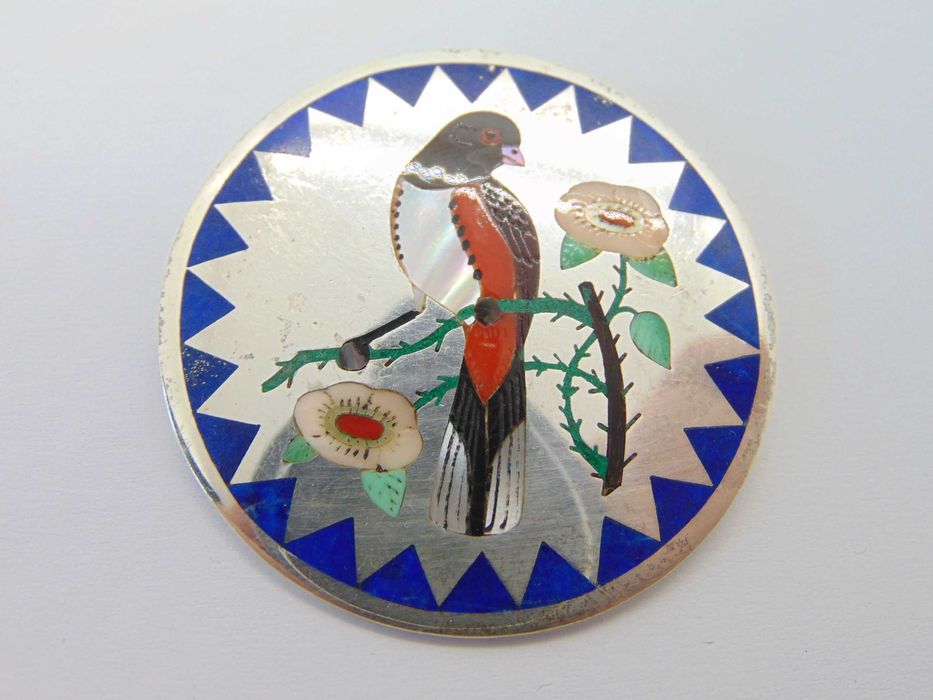 Brosa pandantiv mare din argint Ruddell Nancy Laconsello Zuni