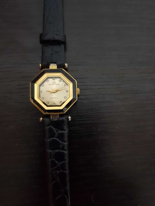 ceas damă Raymod Dior Quarz, 18 k Gold Electroplated