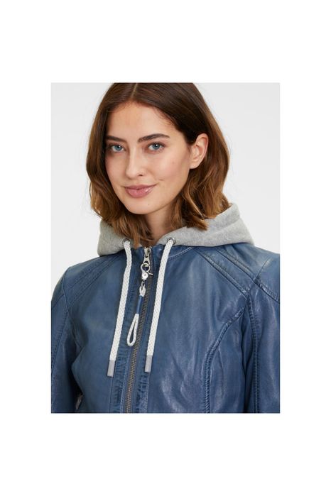 Geaca de Piele Dama Mauritius Albastra GWAlice
