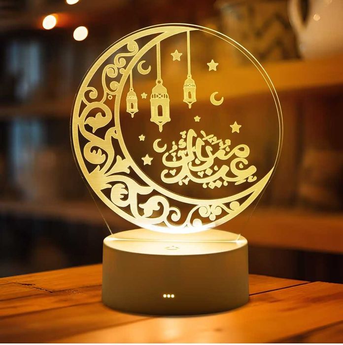 Lampă 3D lumină de noapte cu baterie pentru Ramadan