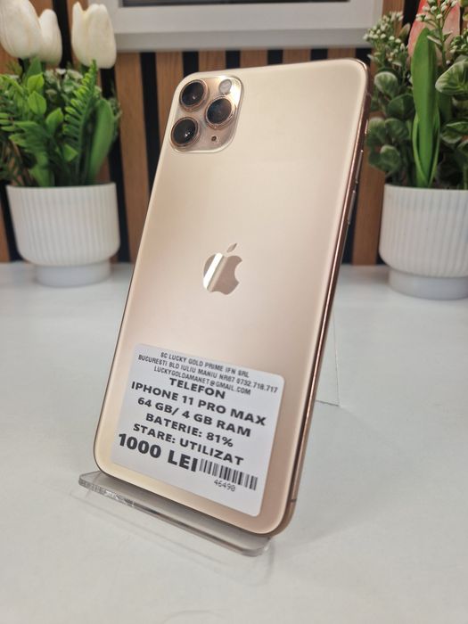 iphone 11 pro max gold second hand si noi de vanzare • Anunturi
