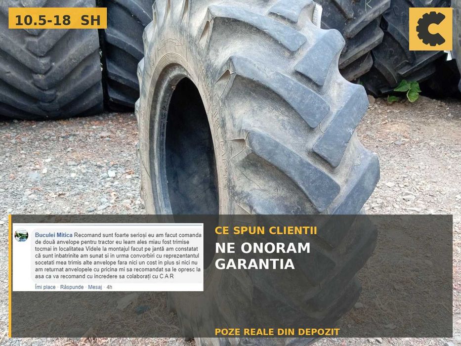Cauciucuri 10.5-18 Continental Anvelope Tractor SH REDUS Garantie Factura John Deere Fendt Case IH