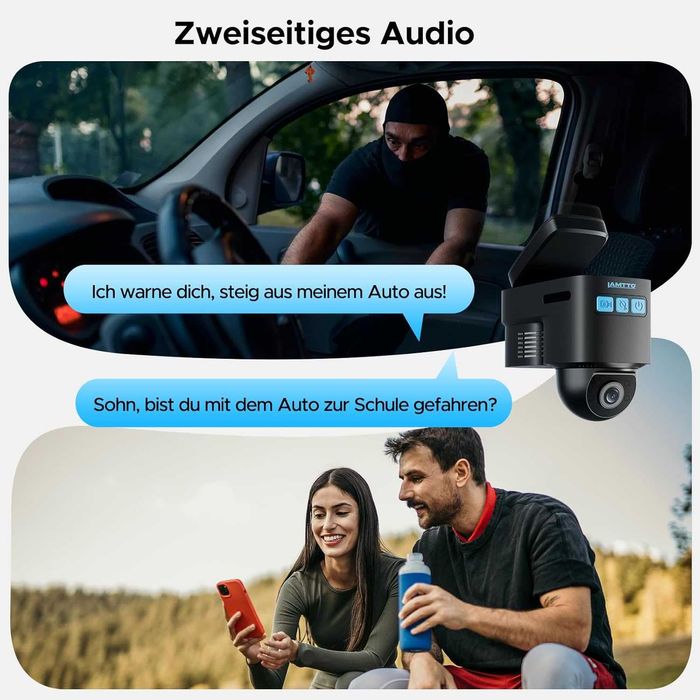 видеорегистратор за предно и вътрешно, 1080P  с 4G LTE дистанционно