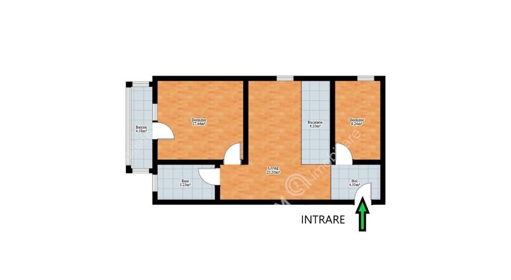 Apartament 3 camere decomandate balcon loc parcare zona Turnisor Sibiu
