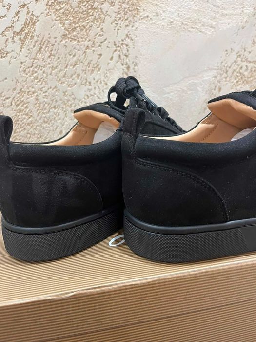 Мъжки обувки Christian Louboutin Louis Junior Spikes (Черен велур) – Размер 43