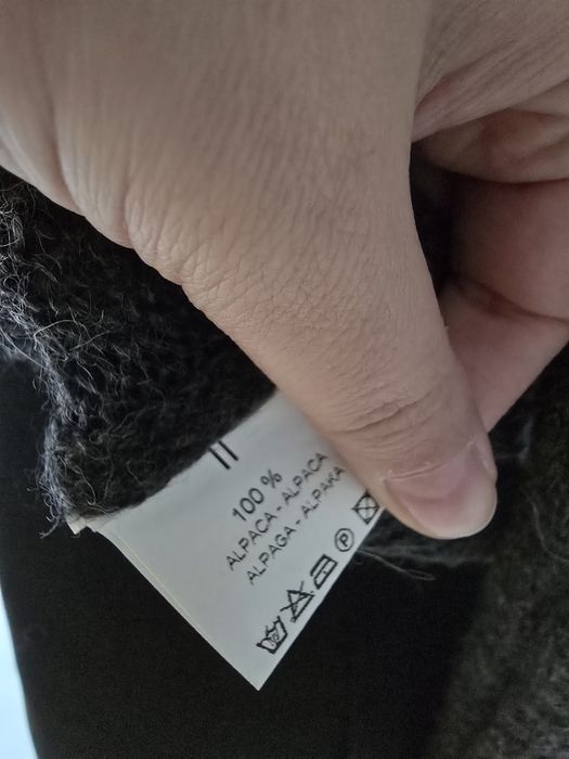 Pulover gri din lana de alpaca marime Xs