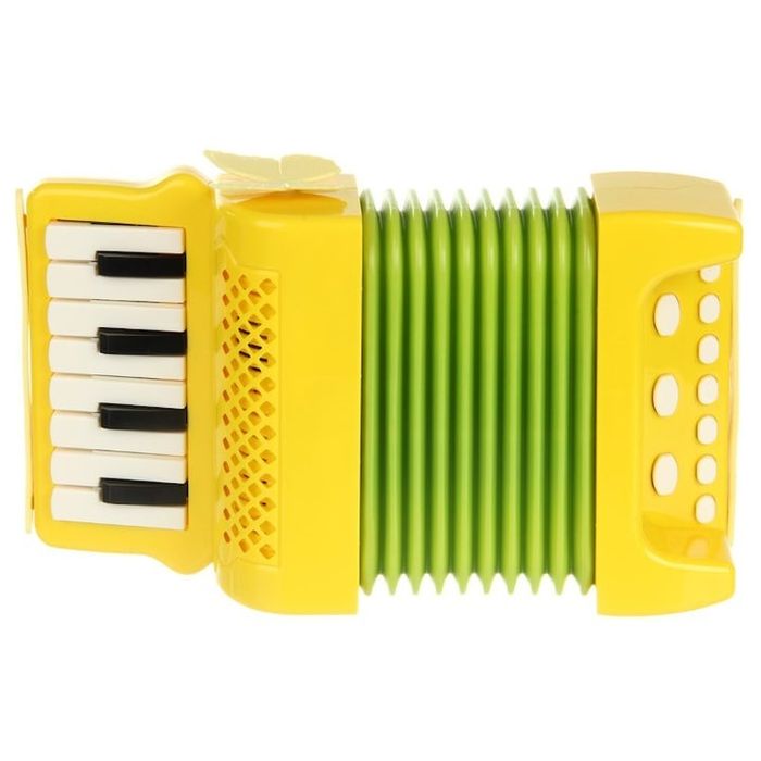 Acordeon interactiv pentru copii cu 10 clape,2 bași,29x15x17 cm,nou