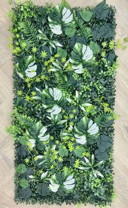 Зелена стенна декорация, Изкуствена трева, 50x100 см
