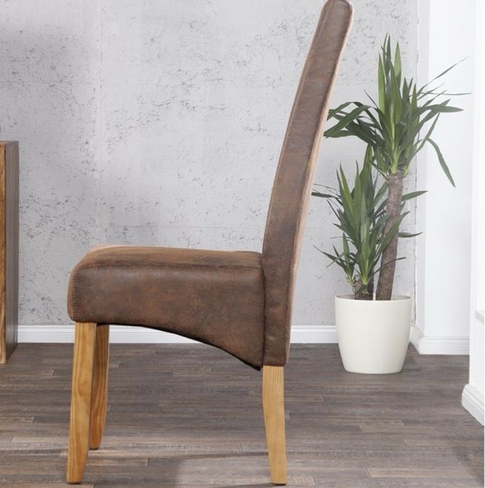 Vand 6 scaune set maro piele