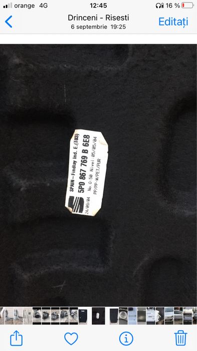 Polița Portbagaj  Seat Altea 2004-2010