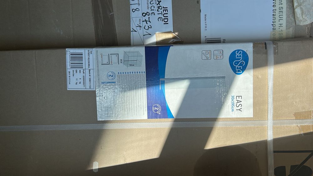 Чупеща страна за душ параван вис 195 шир 30см