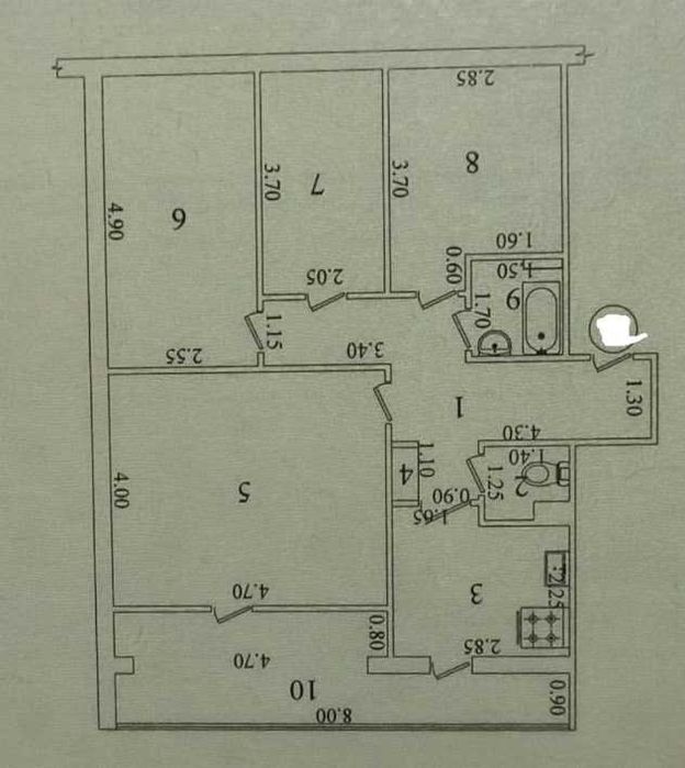 4 хонали сотилади/ ремонт урта холатда/ тинчлик метро 400 м/ Нурафшон