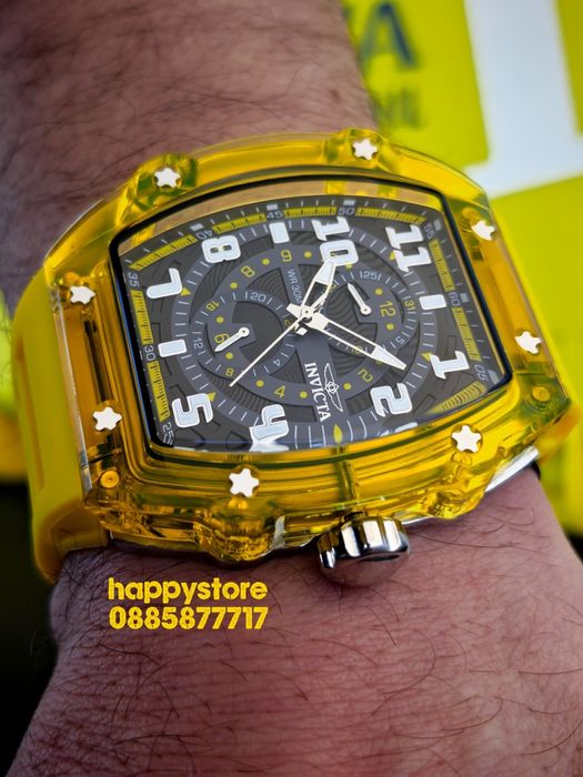 INVICTA Cyclone Yellow 49 mm, Инвикта нов ръчен часовник