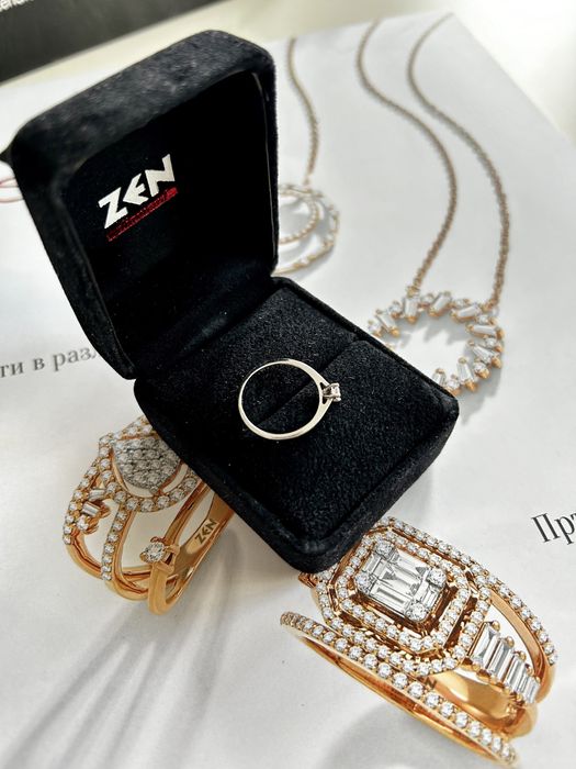 Пръстен бяло злато с диамант от ZEN Diamond