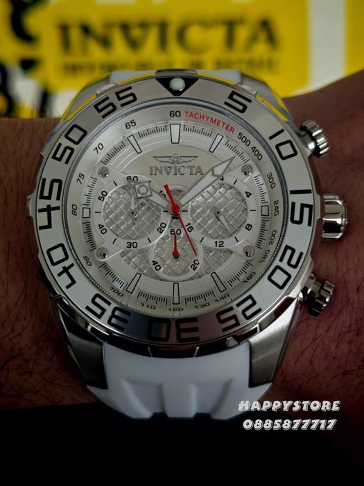 INVICTA Pogo White/Silver 50 mm, Инвикта нов мъжки часовник