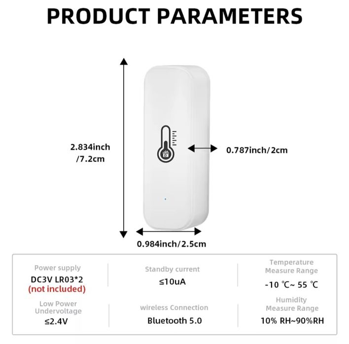Tuya - senzor temperatura smart, umiditate