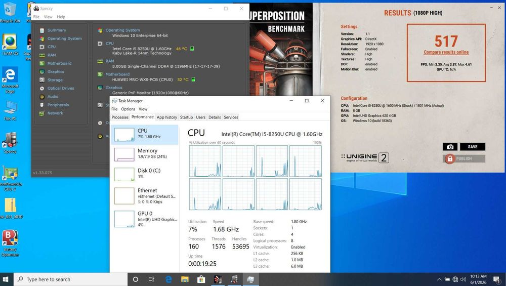 Dezmembrez laptop Huawei model MRC WX0 I5 a 8 a generatie