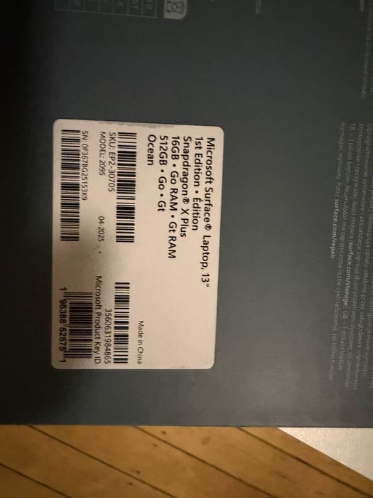 Microsoft Surface Laptop 13 2025 ” – Snapdragon X Plus | 16GB RAM | 51