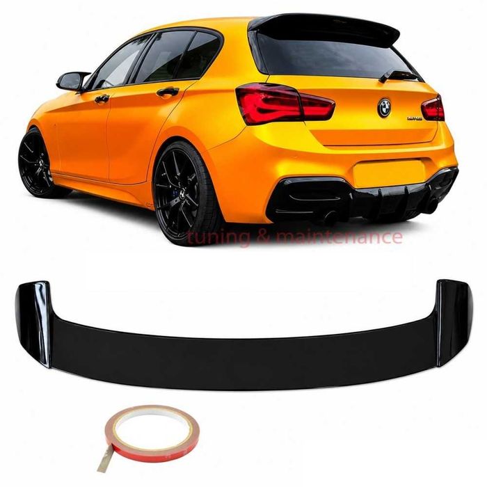 Аеро спойлер за BMW 1-ва серия (F20), черен гланц, 2011–2019