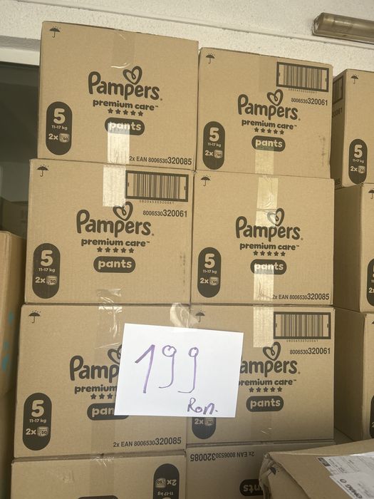 Firma vinde scutece Pampers si Huggies ,produse noi cu factura