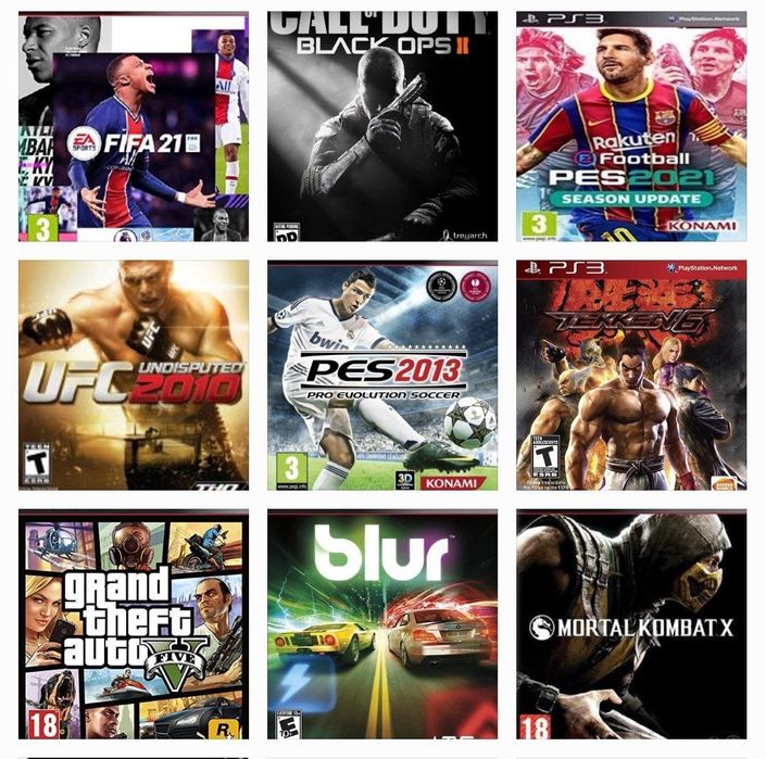 Ps3 uchun tayyor 50ga yaqin oʻyinlar HDD hard ga yozib soti