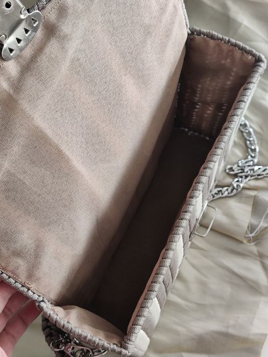 Geantă handmade NOUĂ în nuanțe mocha & ivory – model trendy