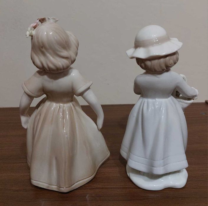 Фарфоровые статуэтки Девочки. Дети. Сувениры фигурки (цена за две)