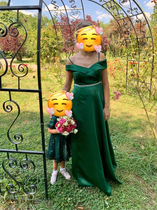 Rochie tafta nasa gravida verde smarald