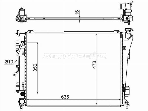 Радиатор Hyundai Sonata