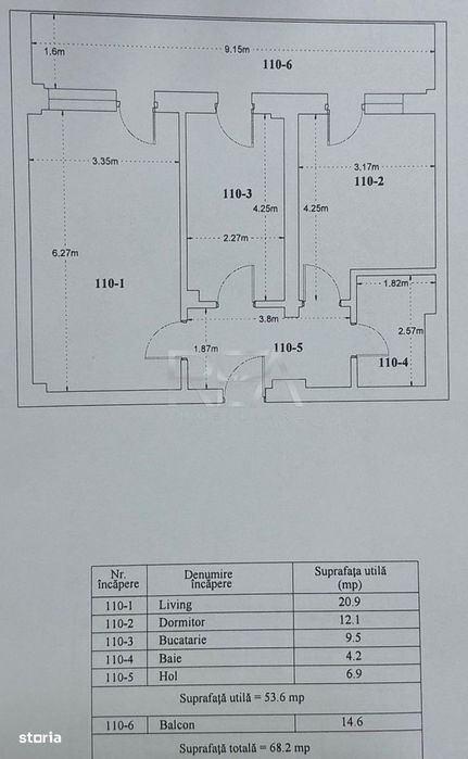 2 camere Theodor Pallady decomandat, centrala, an 2025, 68 mp