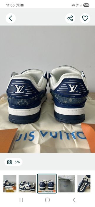 Adidași Louis Vuitton alb negru sau alb cu albastru calitate premium l