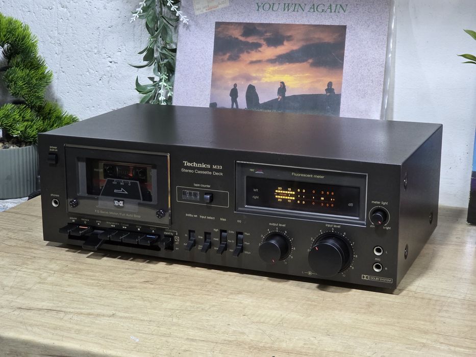 Casetofon deck TECHNICS RS-M33G,  retro analogic, bias, eq, vumetre