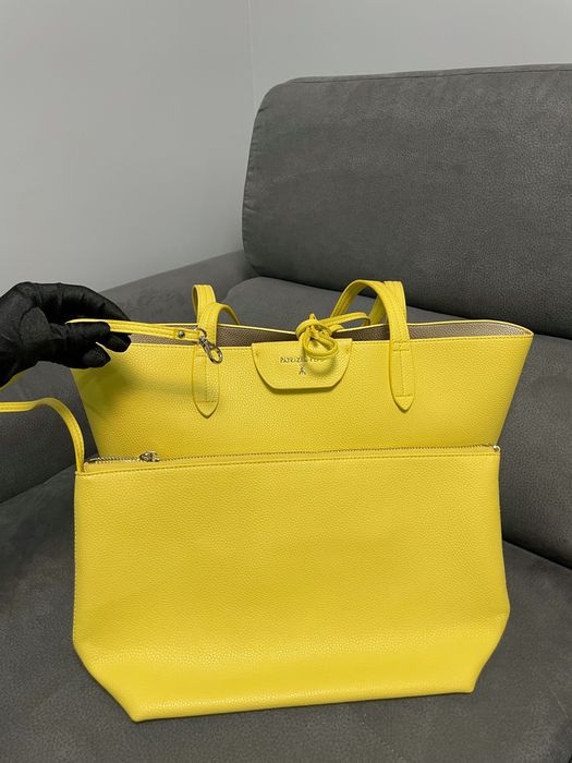 Patrizia Pepe двулицева голяма жълта чанта