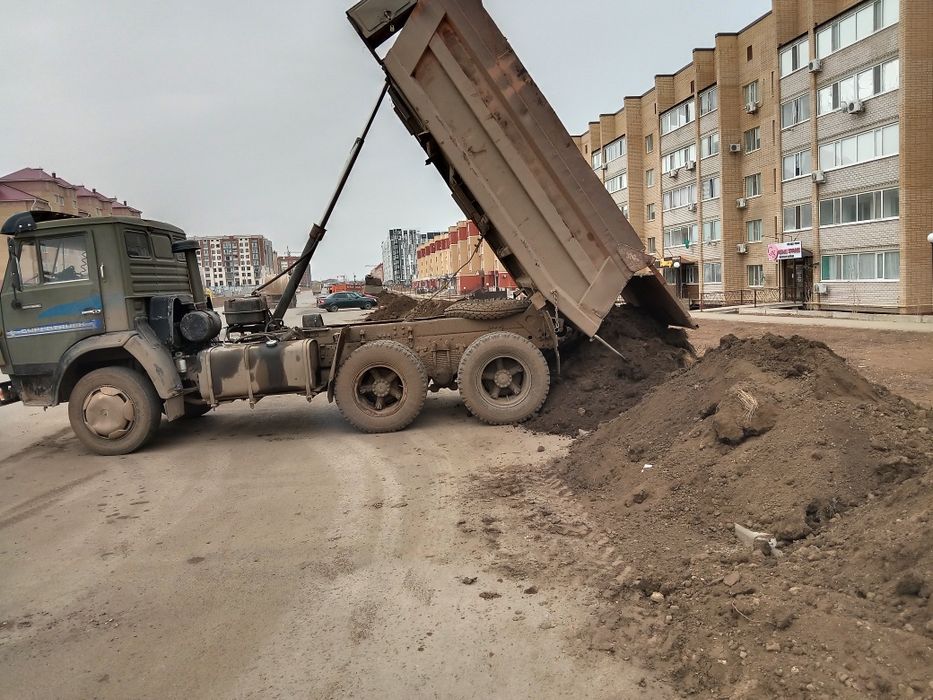 Услуги самосвала с прицепом