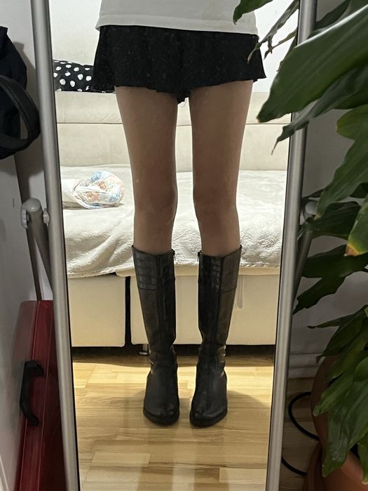 Cizme lungi din piele marimea 40