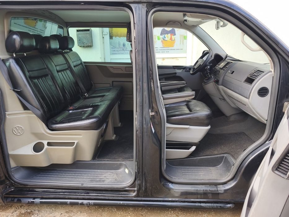 VW Transporter T5 2.5 TDI 131 CP  euro 4 lung AC import Olanda 5 locuri piele
