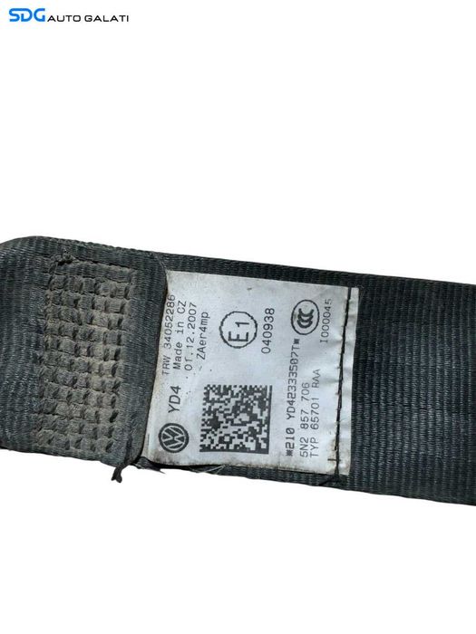 Centura Siguranta Dreapta Fata Volkswagen Tiguan 5N 2007 - 2015 Cod 5N2857706 [P0034]