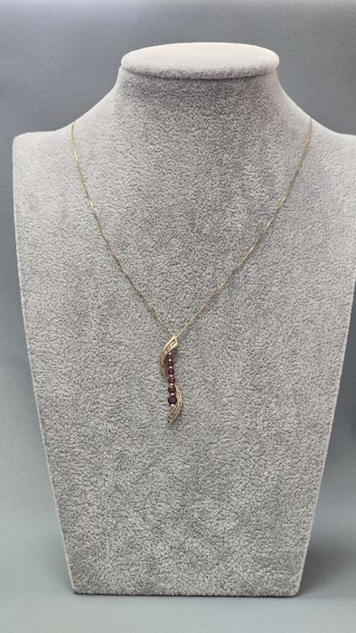 ‼️Дамско Златно Синджирче с Натурални Рубини‼️ - Заложна къща Бургас Галерия 65