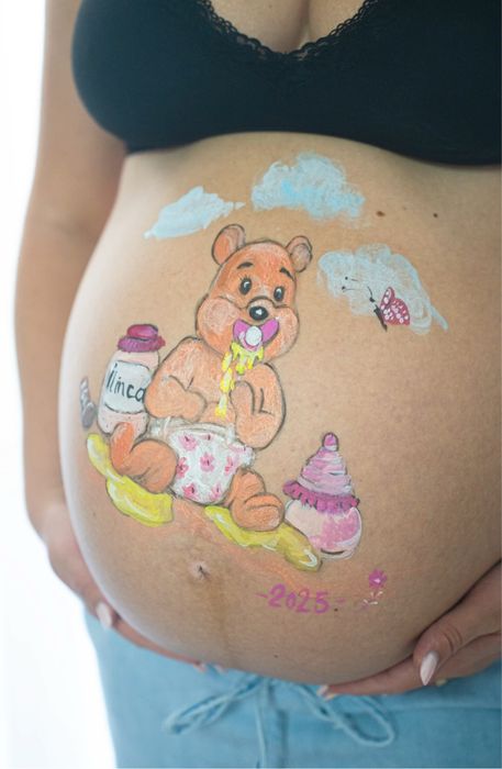 Pictura burtica gravida - maternity, belly painting, Dobroesti