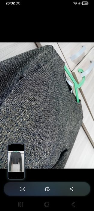 Bluza Zara scurta/top tricot cu maneca lunga