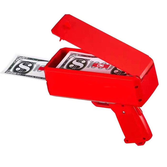 Pistol cu banii pe baterii